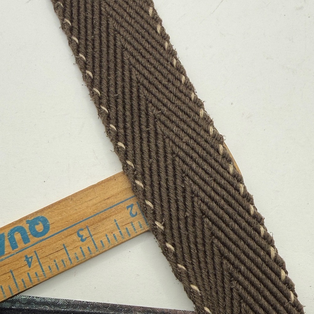 Brown Woven Canvas D Ring Belt Casual Boho Utility Waist Belt - Picture 5 of 9
